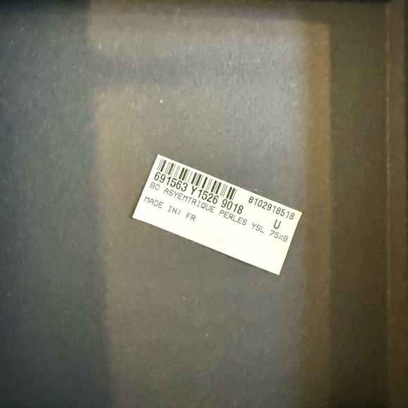 Yves Saint Laurent Casandre Gold Logo Pearl Earrings - Picture 4 of 4